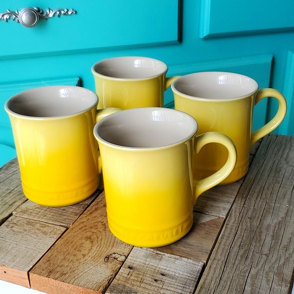 Le Creuset Kitchen Le Creuset4 Oz Stoneware Set Of Four Coffee Mu